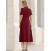 imageANRABESS Womens Summer Maxi Dresses Casual Short Sleeve Elegant Classy Vintage 2026 Spring Flowy Cocktail Dress 80s OutfitDark Red