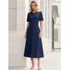 imageANRABESS Womens Summer Maxi Dresses Casual Short Sleeve Elegant Classy Vintage 2026 Spring Flowy Cocktail Dress 80s OutfitNavy Blue