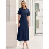 imageANRABESS Womens Summer Maxi Dresses Casual Short Sleeve Elegant Classy Vintage 2026 Spring Flowy Cocktail Dress 80s OutfitNavy Blue
