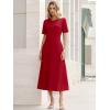 imageANRABESS Womens Summer Maxi Dresses Casual Short Sleeve Elegant Classy Vintage 2026 Spring Flowy Cocktail Dress 80s OutfitRed