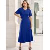 imageANRABESS Womens Summer Maxi Dresses Casual Short Sleeve Elegant Classy Vintage 2026 Spring Flowy Cocktail Dress 80s OutfitRoyal Blue