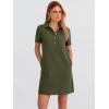 imageANRABESS Womens Summer Shirt Dresses Casual Short Sleeve Button Tshirt Shift Short Polo Dress 2026 Beach Vacation ClothesArmy Green