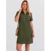 imageANRABESS Womens Summer Shirt Dresses Casual Short Sleeve Button Tshirt Shift Short Polo Dress 2026 Beach Vacation ClothesArmy Green