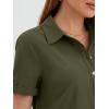 imageANRABESS Womens Summer Shirt Dresses Casual Short Sleeve Button Tshirt Shift Short Polo Dress 2026 Beach Vacation ClothesArmy Green