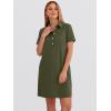 imageANRABESS Womens Summer Shirt Dresses Casual Short Sleeve Button Tshirt Shift Short Polo Dress 2026 Beach Vacation ClothesArmy Green