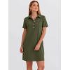 imageANRABESS Womens Summer Shirt Dresses Casual Short Sleeve Button Tshirt Shift Short Polo Dress 2026 Beach Vacation ClothesArmy Green