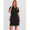 imageANRABESS Womens Summer Shirt Dresses Casual Short Sleeve Button Tshirt Shift Short Polo Dress 2026 Beach Vacation ClothesBlack