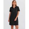 imageANRABESS Womens Summer Shirt Dresses Casual Short Sleeve Button Tshirt Shift Short Polo Dress 2026 Beach Vacation ClothesBlack