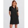 imageANRABESS Womens Summer Shirt Dresses Casual Short Sleeve Button Tshirt Shift Short Polo Dress 2026 Beach Vacation ClothesBlack