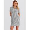 imageANRABESS Womens Summer Shirt Dresses Casual Short Sleeve Button Tshirt Shift Short Polo Dress 2026 Beach Vacation ClothesBlack White Stripe
