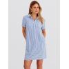 imageANRABESS Womens Summer Shirt Dresses Casual Short Sleeve Button Tshirt Shift Short Polo Dress 2026 Beach Vacation ClothesBlue White Stripe