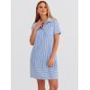 imageANRABESS Womens Summer Shirt Dresses Casual Short Sleeve Button Tshirt Shift Short Polo Dress 2026 Beach Vacation ClothesBlue White Stripe