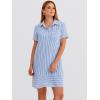 imageANRABESS Womens Summer Shirt Dresses Casual Short Sleeve Button Tshirt Shift Short Polo Dress 2026 Beach Vacation ClothesBlue White Stripe