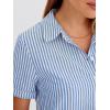 imageANRABESS Womens Summer Shirt Dresses Casual Short Sleeve Button Tshirt Shift Short Polo Dress 2026 Beach Vacation ClothesBlue White Stripe