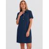 imageANRABESS Womens Summer Shirt Dresses Casual Short Sleeve Button Tshirt Shift Short Polo Dress 2026 Beach Vacation ClothesNavy Blue