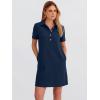 imageANRABESS Womens Summer Shirt Dresses Casual Short Sleeve Button Tshirt Shift Short Polo Dress 2026 Beach Vacation ClothesNavy Blue