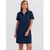 imageANRABESS Womens Summer Shirt Dresses Casual Short Sleeve Button Tshirt Shift Short Polo Dress 2026 Beach Vacation ClothesNavy Blue