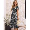 imageANRABESS Womens Summer Short Sleeve Midi Dresses Casual Floral TShirt Dress V Neck ALine Flowy Beach Sundress with PocketsPrint Black Floral