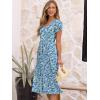 imageANRABESS Womens Summer Short Sleeve Midi Dresses Casual Floral TShirt Dress V Neck ALine Flowy Beach Sundress with PocketsPrint Blue Yellow Floral