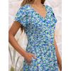 imageANRABESS Womens Summer Short Sleeve Midi Dresses Casual Floral TShirt Dress V Neck ALine Flowy Beach Sundress with PocketsPrint Blue Yellow Floral