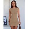imageANRABESS Womens Summer Sleeveless Bodycon Mini Dress Ribbed Knit Crewneck 2026 Basic Slim Fit Party Cocktail Short DressesLight Brown