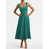 imageANRABESS Womens Sweetheart Neck Sleeveless Midi Dress 2026 Summer Formal Wedding Guest Party Cocktail Dresses with PocketsGreen