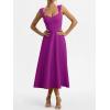 imageANRABESS Womens Sweetheart Neck Sleeveless Midi Dress 2026 Summer Formal Wedding Guest Party Cocktail Dresses with PocketsPurple