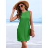 imageANRABESS Womens Swimsuit Cover Up 2026 Summer Eyelet Sleeveless Beach Dresses Swimwear Bathing Suit Coverup Vacation ClothesGrass Green
