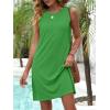 imageANRABESS Womens Swimsuit Cover Up 2026 Summer Eyelet Sleeveless Beach Dresses Swimwear Bathing Suit Coverup Vacation ClothesGrass Green