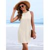 imageANRABESS Womens Swimsuit Cover Up 2026 Summer Eyelet Sleeveless Beach Dresses Swimwear Bathing Suit Coverup Vacation ClothesOffwhite