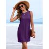 imageANRABESS Womens Swimsuit Cover Up 2026 Summer Eyelet Sleeveless Beach Dresses Swimwear Bathing Suit Coverup Vacation ClothesPurple