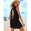 imageANRABESS Womens Swimsuit Cover Up 2026 V Neck Knit Swimwear Bathing Suit Crochet Backless Dress Summer Beach Vacation ClothesBlack
