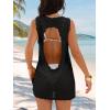 imageANRABESS Womens Swimsuit Cover Up 2026 V Neck Knit Swimwear Bathing Suit Crochet Backless Dress Summer Beach Vacation ClothesBlack