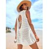 imageANRABESS Womens Swimsuit Cover Up 2026 V Neck Knit Swimwear Bathing Suit Crochet Backless Dress Summer Beach Vacation ClothesWhite