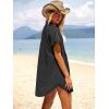 imageANRABESS Womens Swimsuit Coverup Summer Button Down Beach Shirt Dress Eyelet Swimwear Bathing Suit Cover Ups Vacation ClothesBlack