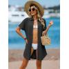 imageANRABESS Womens Swimsuit Coverup Summer Button Down Beach Shirt Dress Eyelet Swimwear Bathing Suit Cover Ups Vacation ClothesBlack