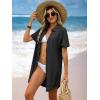 imageANRABESS Womens Swimsuit Coverup Summer Button Down Beach Shirt Dress Eyelet Swimwear Bathing Suit Cover Ups Vacation ClothesBlack