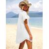 imageANRABESS Womens Swimsuit Coverup Summer Button Down Beach Shirt Dress Eyelet Swimwear Bathing Suit Cover Ups Vacation ClothesWhite