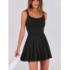 imageANRABESS Womens Tennis Athletic Pleated Summer Mini Dress 2026 Golf Workout Build in Shorts Casual Romper Short SundressBlack