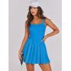 imageANRABESS Womens Tennis Athletic Pleated Summer Mini Dress 2026 Golf Workout Build in Shorts Casual Romper Short SundressBlue