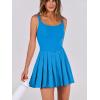 imageANRABESS Womens Tennis Athletic Pleated Summer Mini Dress 2026 Golf Workout Build in Shorts Casual Romper Short SundressBlue