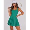 imageANRABESS Womens Tennis Athletic Pleated Summer Mini Dress 2026 Golf Workout Build in Shorts Casual Romper Short SundressDeep Green