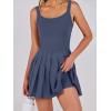 imageANRABESS Womens Tennis Athletic Pleated Summer Mini Dress 2026 Golf Workout Build in Shorts Casual Romper Short SundressGray Blue