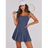 imageANRABESS Womens Tennis Athletic Pleated Summer Mini Dress 2026 Golf Workout Build in Shorts Casual Romper Short SundressGray Blue
