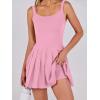 imageANRABESS Womens Tennis Athletic Pleated Summer Mini Dress 2026 Golf Workout Build in Shorts Casual Romper Short SundressLight Pink