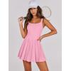 imageANRABESS Womens Tennis Athletic Pleated Summer Mini Dress 2026 Golf Workout Build in Shorts Casual Romper Short SundressLight Pink