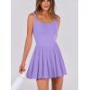 imageANRABESS Womens Tennis Athletic Pleated Summer Mini Dress 2026 Golf Workout Build in Shorts Casual Romper Short SundressPurple