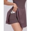 imageANRABESS Womens Tennis Athletic Pleated Summer Mini Dress 2026 Golf Workout Build in Shorts Casual Romper Short SundressPurple Brown