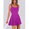 imageANRABESS Womens Tennis Athletic Pleated Summer Mini Dress 2026 Golf Workout Build in Shorts Casual Romper Short SundressPurple Red
