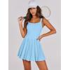 imageANRABESS Womens Tennis Athletic Pleated Summer Mini Dress 2026 Golf Workout Build in Shorts Casual Romper Short SundressSky Blue